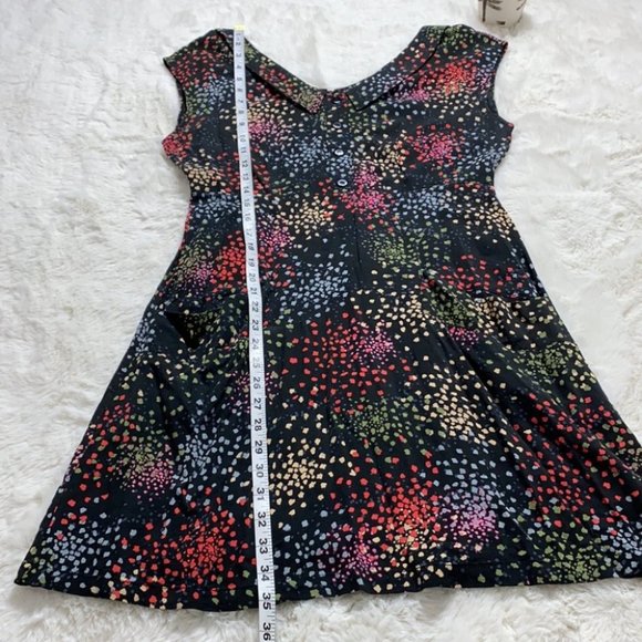 COPY - Anthropologie Tulle V Neck Retro Style Fireworks Mini Dress Black Size M… - Picture 12 of 13